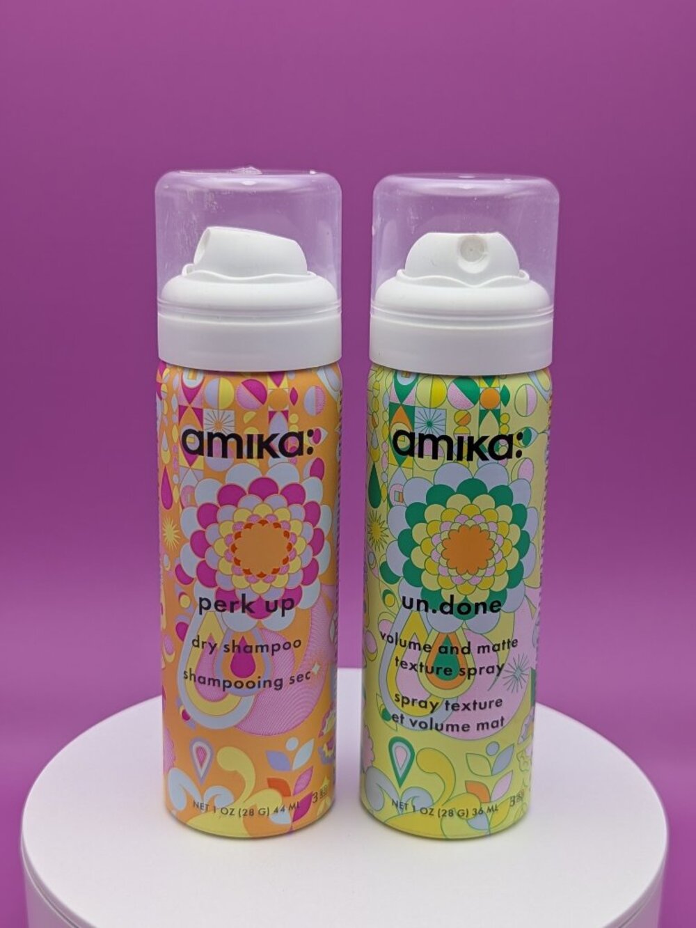 amika Travel Size Perk Up Dry Shampoo & Un.Done Text Spray Used but Good